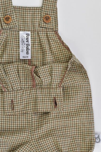 NEW Pour Bebe by Couturekidz Size 00 Short Overalls