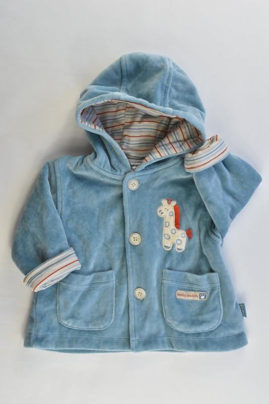 NEW Pumpkin Patch Size 0-3 months (000) Giraffe Lined Velour Hooded Jumper