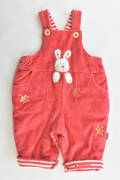 NEW Pumpkin Patch Size 0-3 months (Generous sizing) Vintage Lined Rabbit Velour Overalls