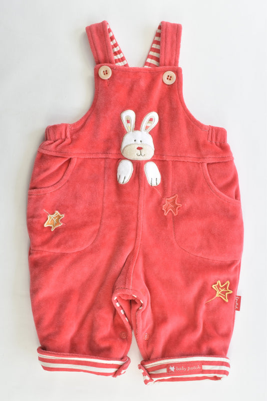 NEW Pumpkin Patch Size 0-3 months (Generous sizing) Vintage Lined Rabbit Velour Overalls