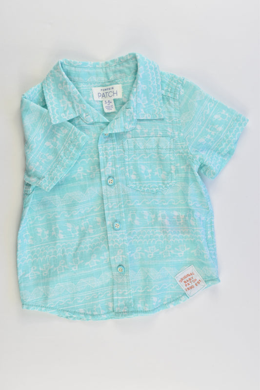 NEW Pumpkin Patch Size 00 (3-6 months) Sea Turtles and Puffins Collared Shirt