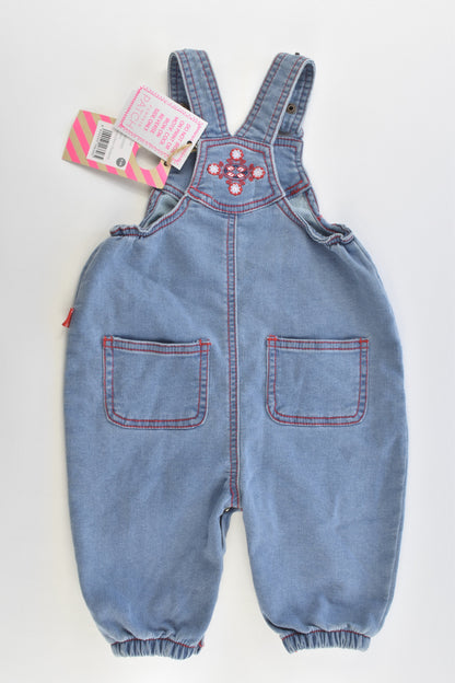 NEW Pumpkin Patch Size 00 (3-6 months) Soft and Stretchy Llama Denim Overalls
