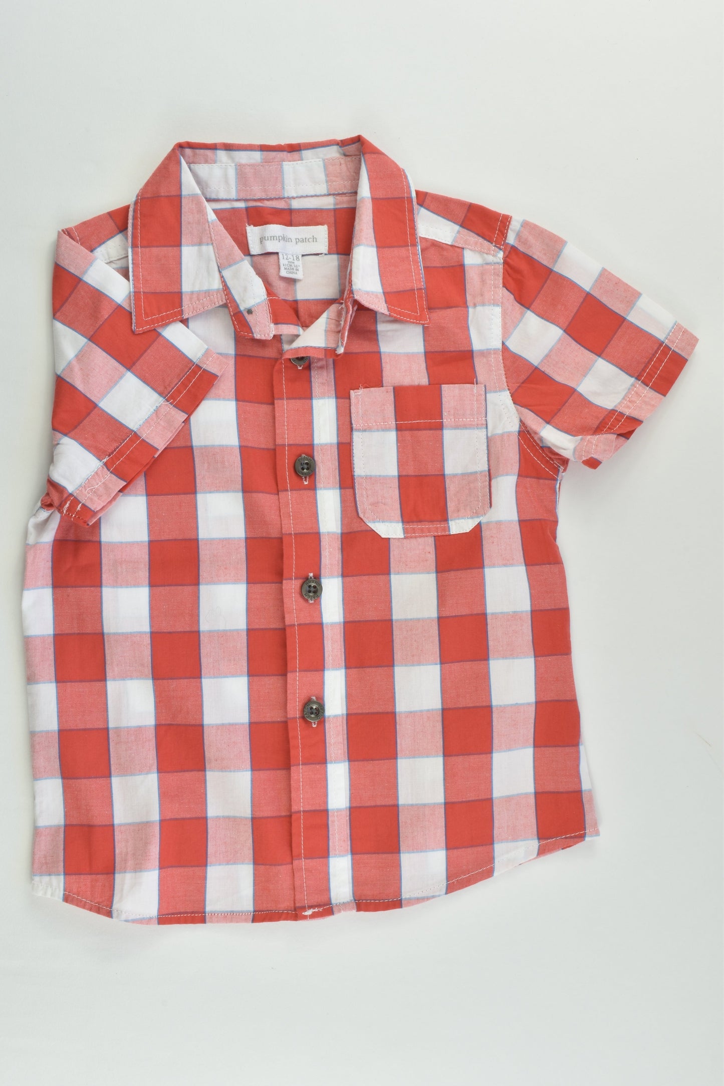 NEW Pumpkin Patch Size 1 (12-18 months) Checked Shirt