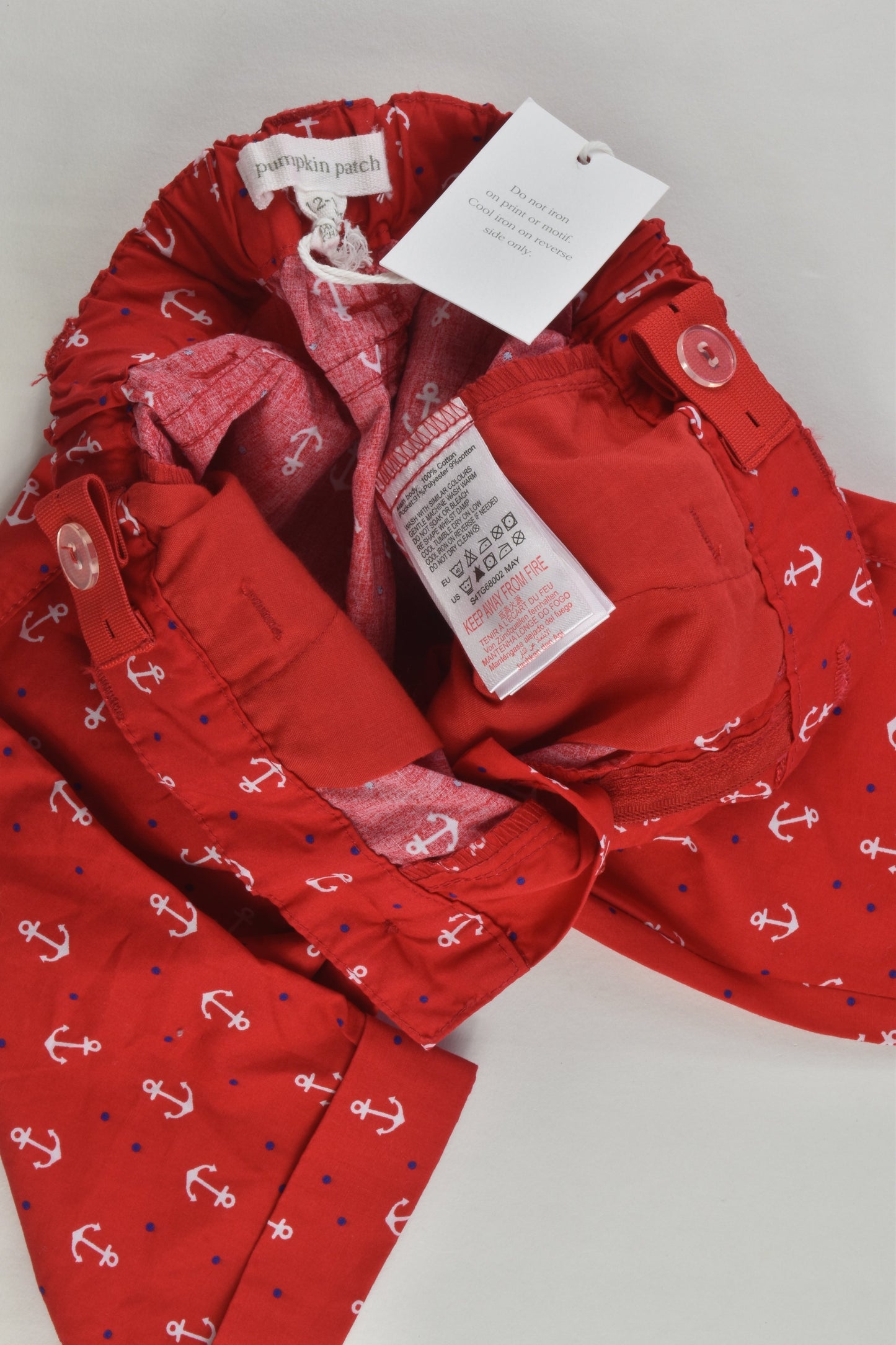 NEW Pumpkin Patch Size 1 (12-18 months) Nautical Shorts