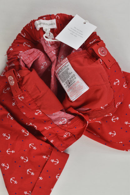 NEW Pumpkin Patch Size 1 (12-18 months) Nautical Shorts