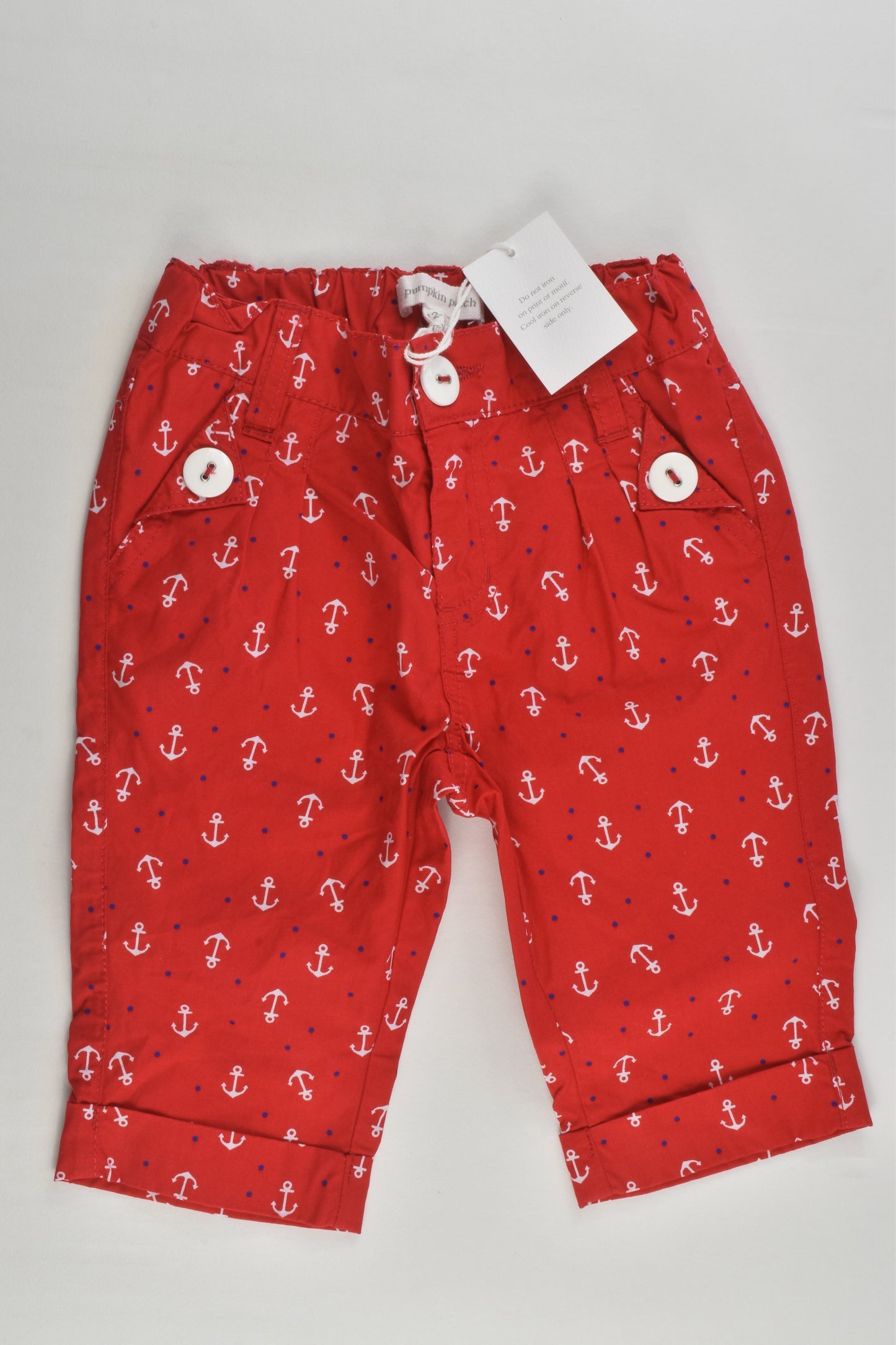 NEW Pumpkin Patch Size 1 (12-18 months) Nautical Shorts