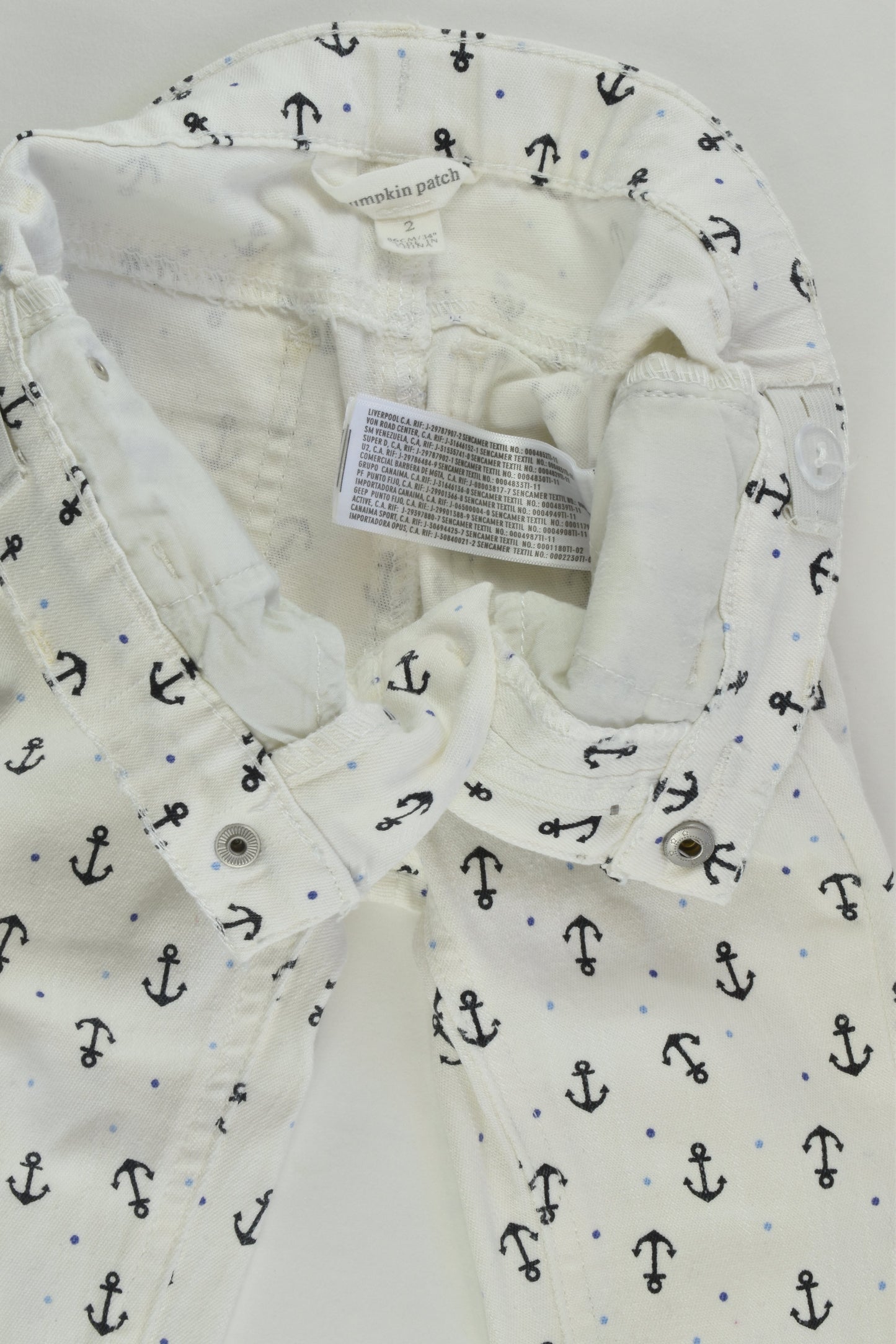 NEW Pumpkin Patch Size 2 Stretchy Nautical Denim Pants