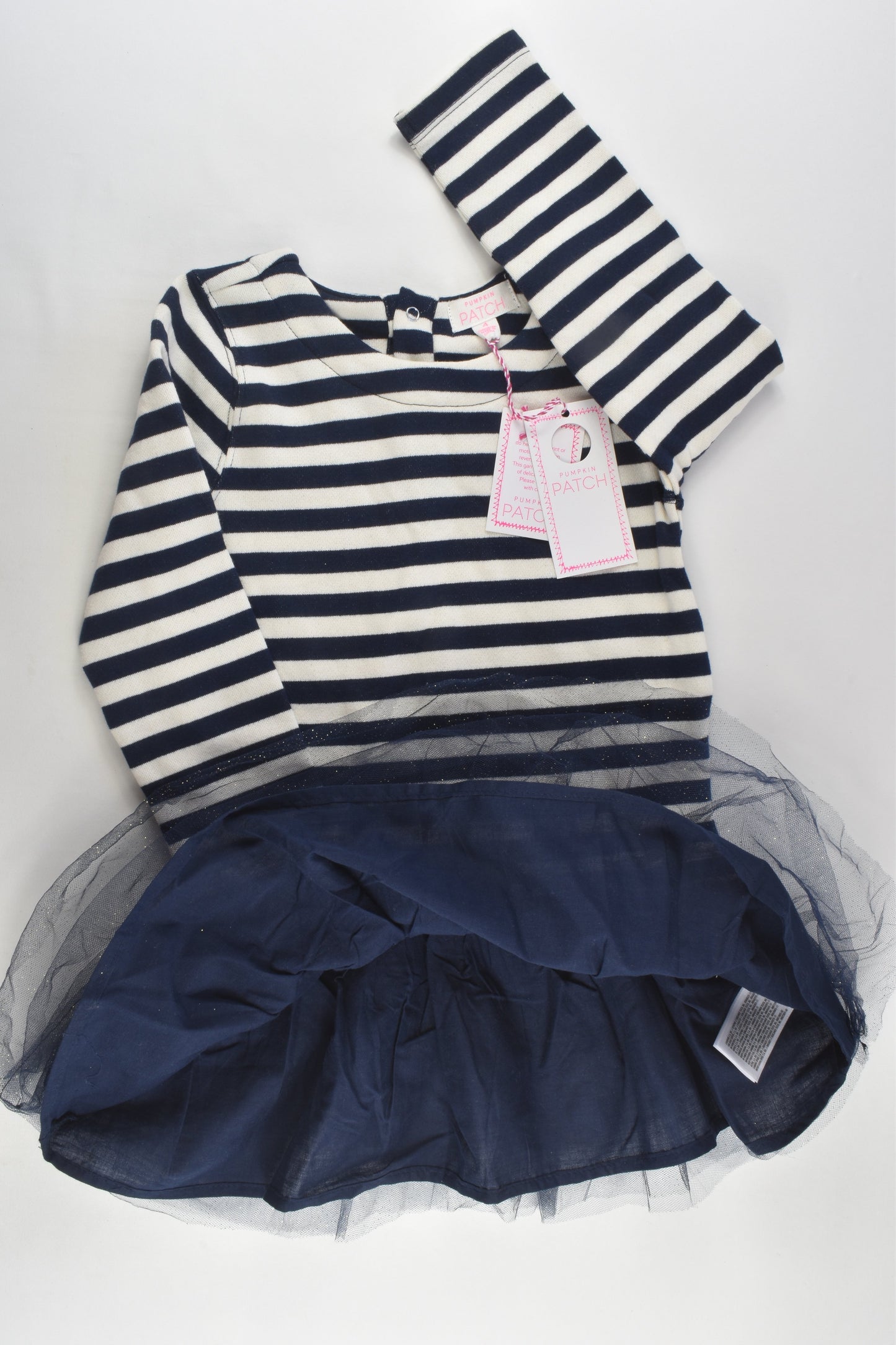 NEW Pumpkin Patch Size 4 Striped Sweater Twilight Glitter Tulle Dress