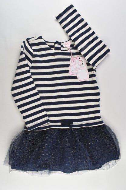 NEW Pumpkin Patch Size 4 Striped Sweater Twilight Glitter Tulle Dress