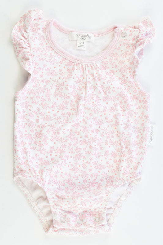 NEW Purebaby Organic Size 0-3 months (000) Bodysuit