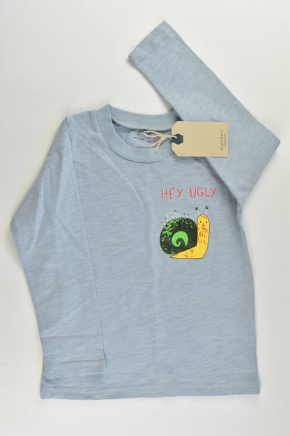 NEW Right Euro Collection Size 3-4 (104 cm) 'Hey Ugly' Snail Top