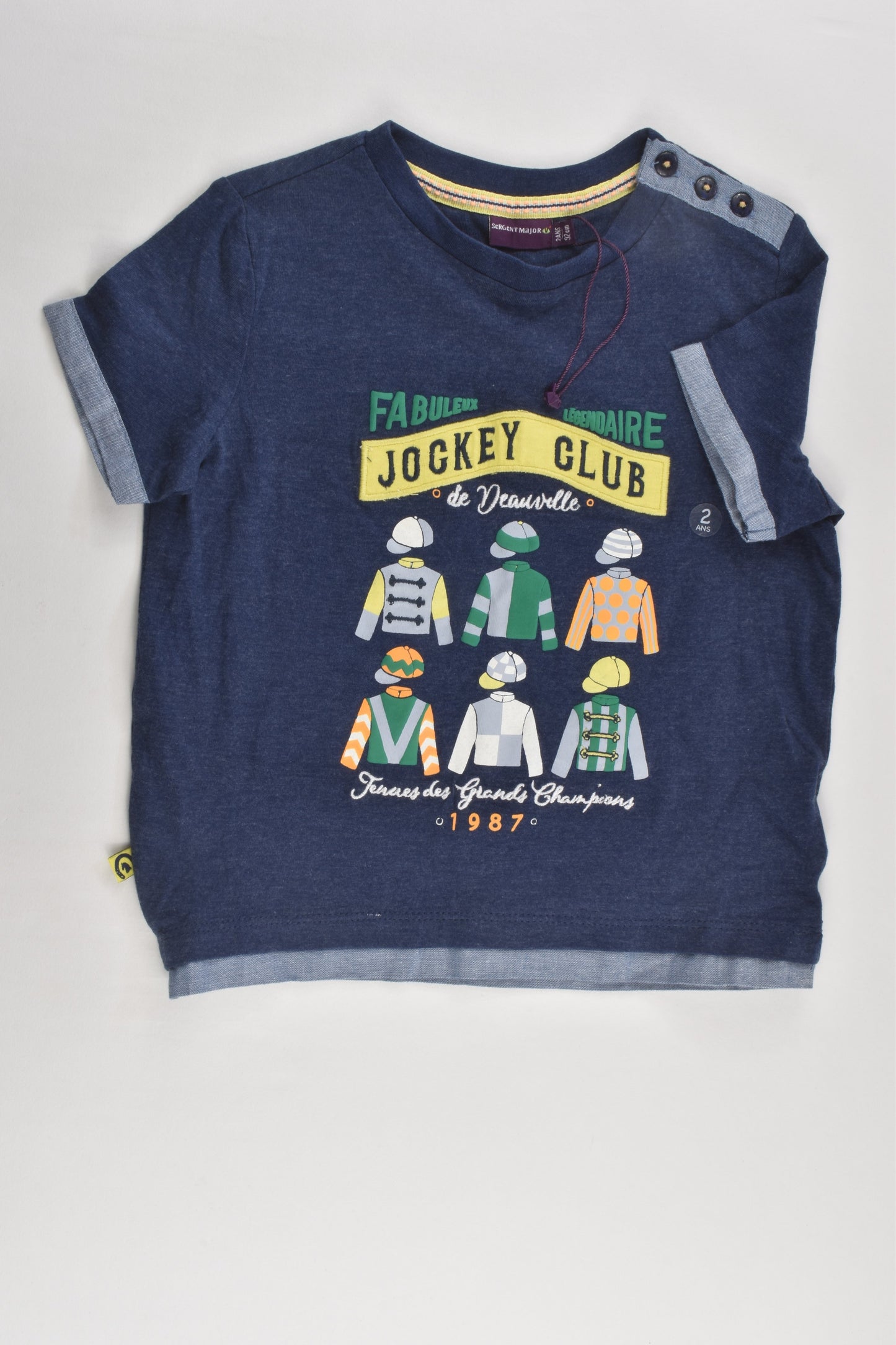 NEW Sergent Major Size 2 (92 cm) 'Jockey Club' T-shirt