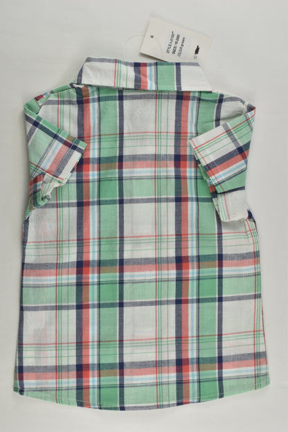 NEW Skootz Size 2 (18-24 months) Rainbow Buttons Checked Shirt
