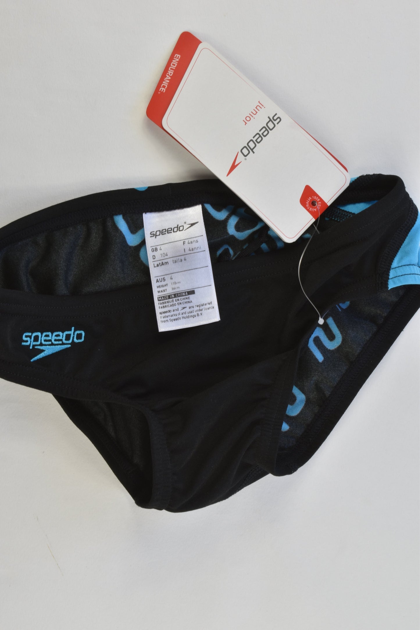 NEW Speedo Size 4 Black and Blue Swim Pants