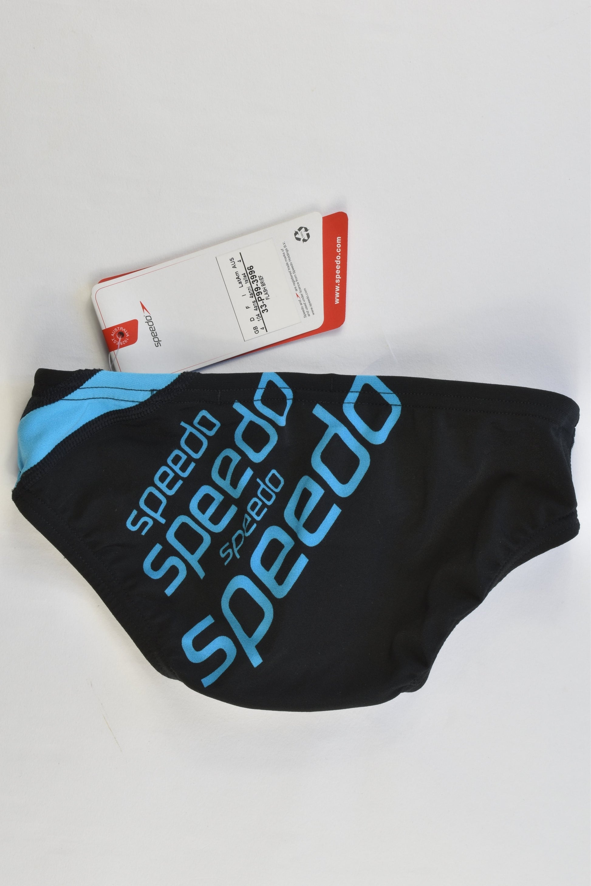 NEW Speedo Size 4 Black and Blue Swim Pants