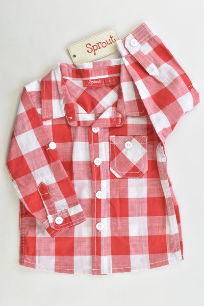 NEW Sprout Size 0 Collared Checked Shirt