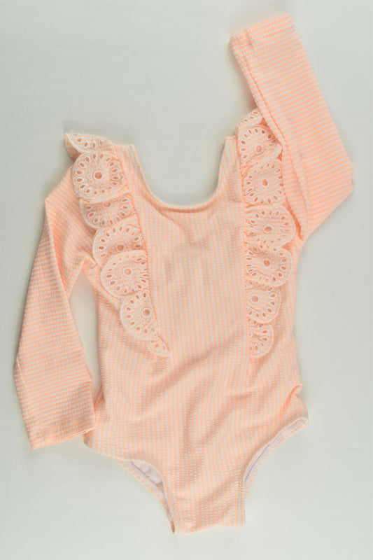 NEW Sprout Size 1 Striped Lined Ruffle Swimsuit