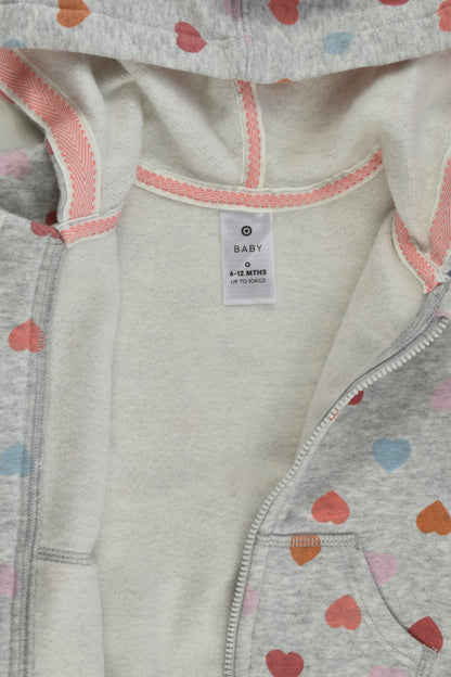 NEW Target Size 0 (6-12 months) Love Hearts Zip Jumper