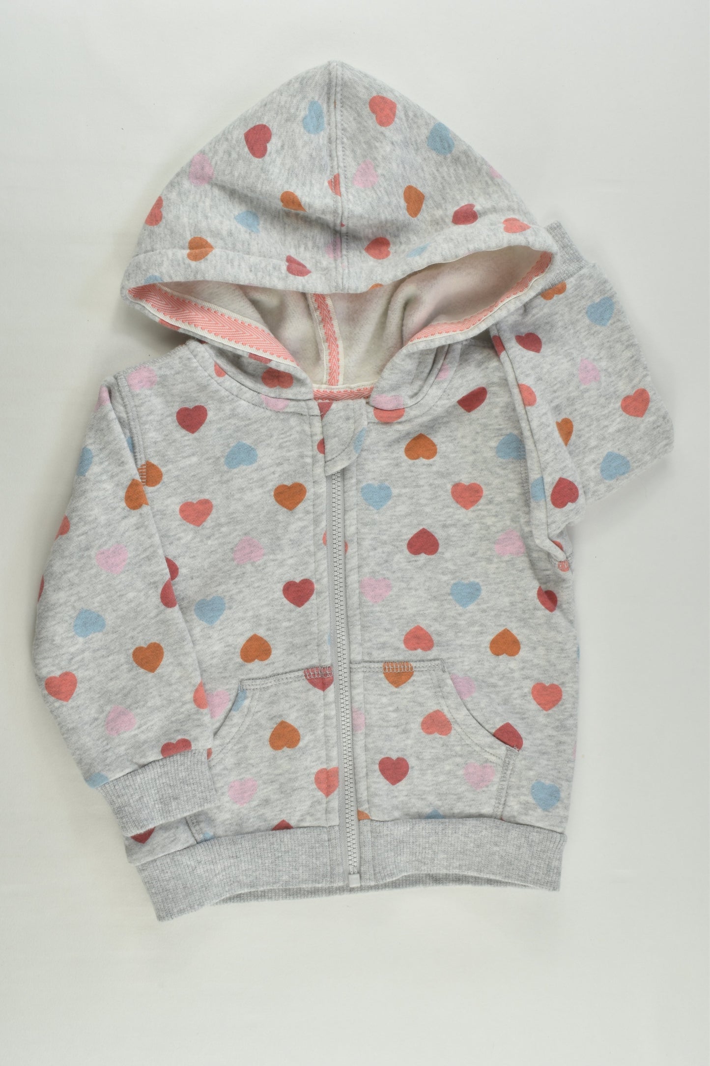 NEW Target Size 0 (6-12 months) Love Hearts Zip Jumper