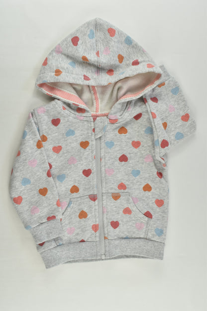 NEW Target Size 0 (6-12 months) Love Hearts Zip Jumper