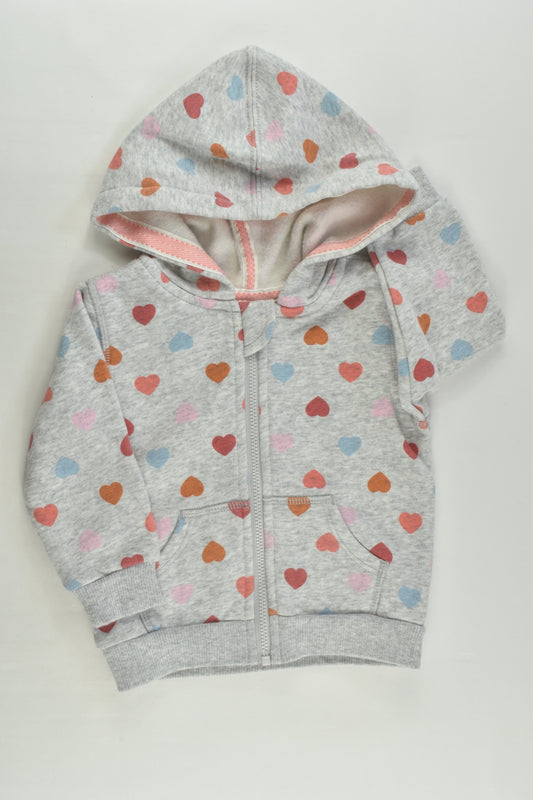 NEW Target Size 0 (6-12 months) Love Hearts Zip Jumper