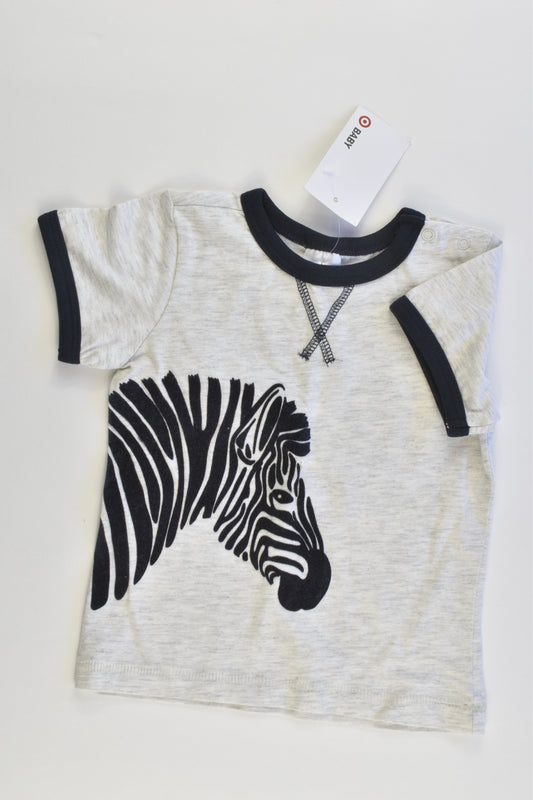 NEW Target Size 0 (6-12 months) Zebra T-shirt