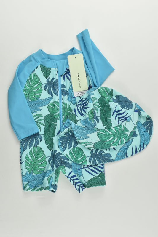 NEW Target Size 000 (0-3 months) Leaves Rashie Set