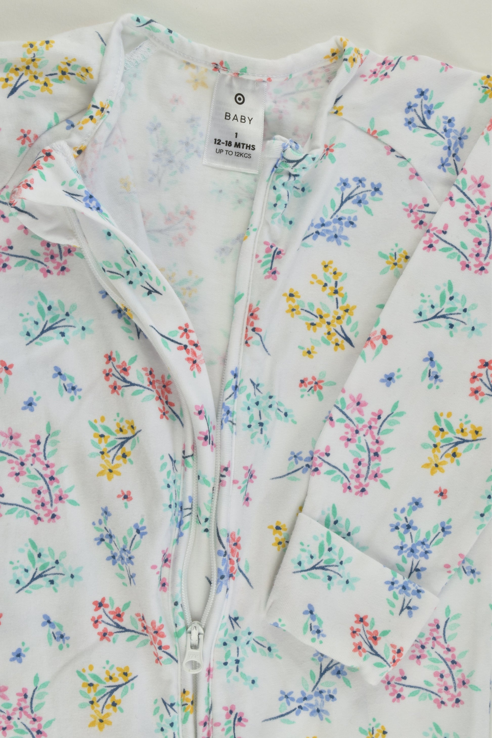 NEW Target Size 1 (12-18 months) Floral Footed Romper