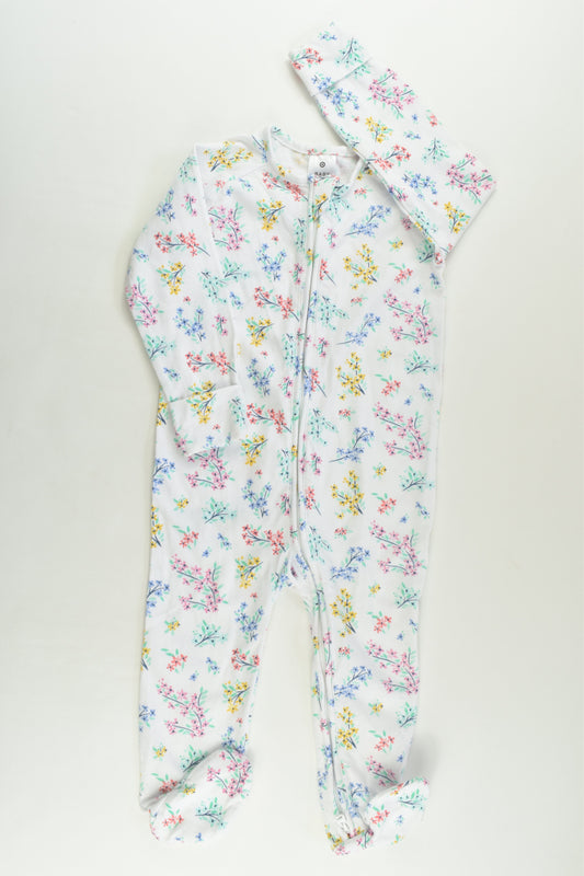 NEW Target Size 1 (12-18 months) Floral Footed Romper