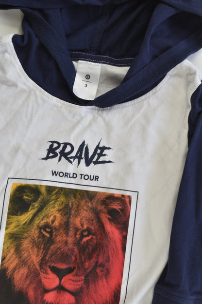 NEW Target Size 3 "Brave World Tour" Hooded Lion Top