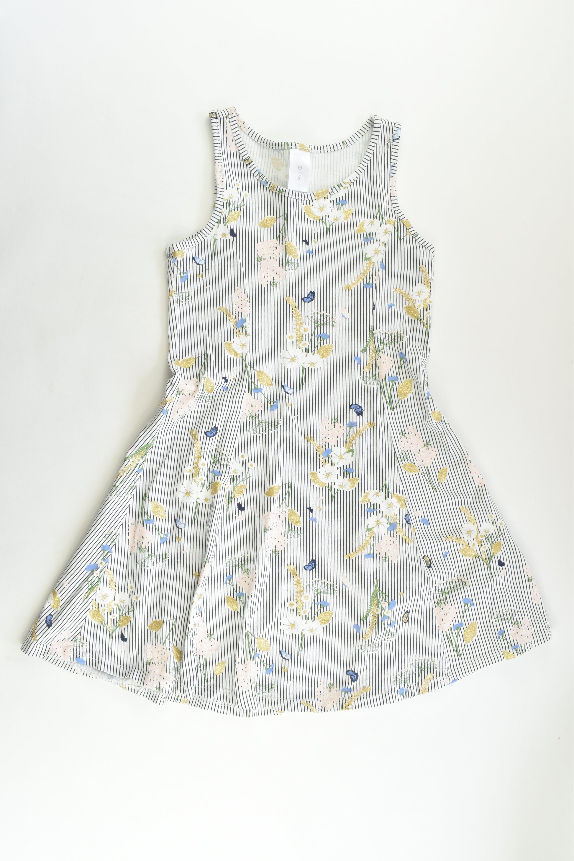 NEW Target Size 6 Stripes and Flowers Dress