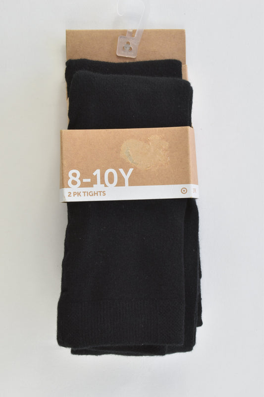 NEW Target Size 8-10 Black Tights x2