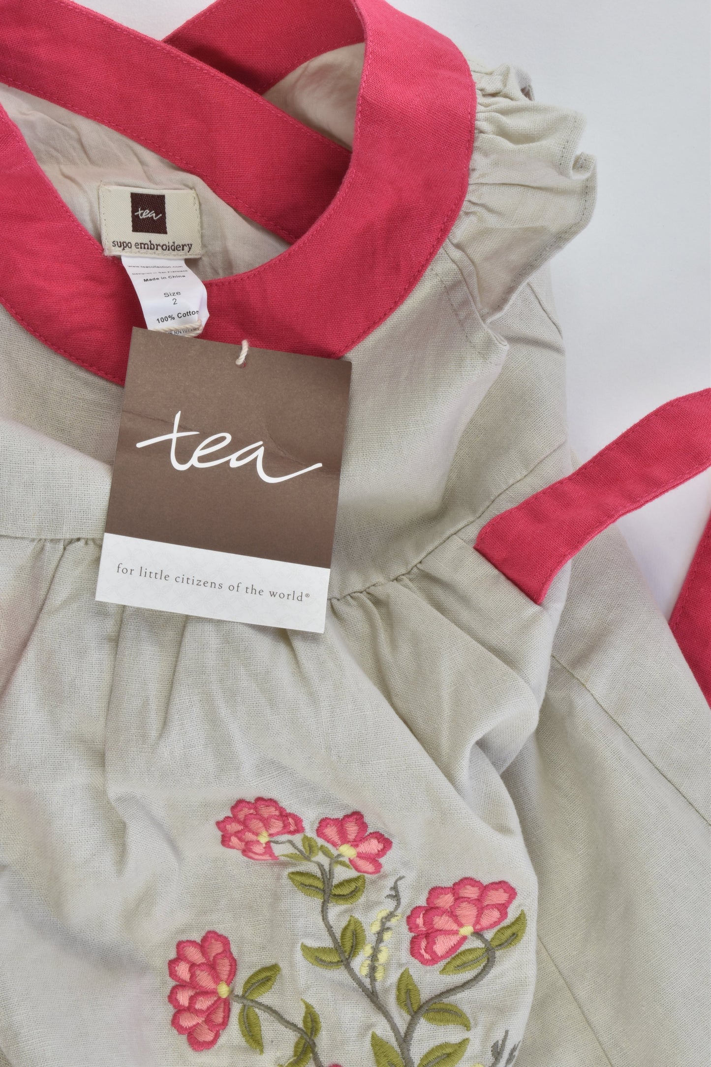 NEW Tea (US) Size 2 Lined Linen/Cotton Dress