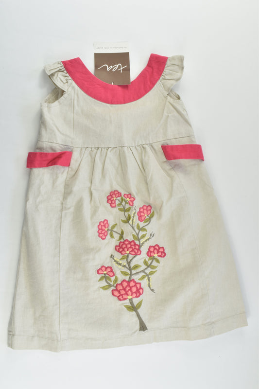 NEW Tea (US) Size 2 Lined Linen/Cotton Dress