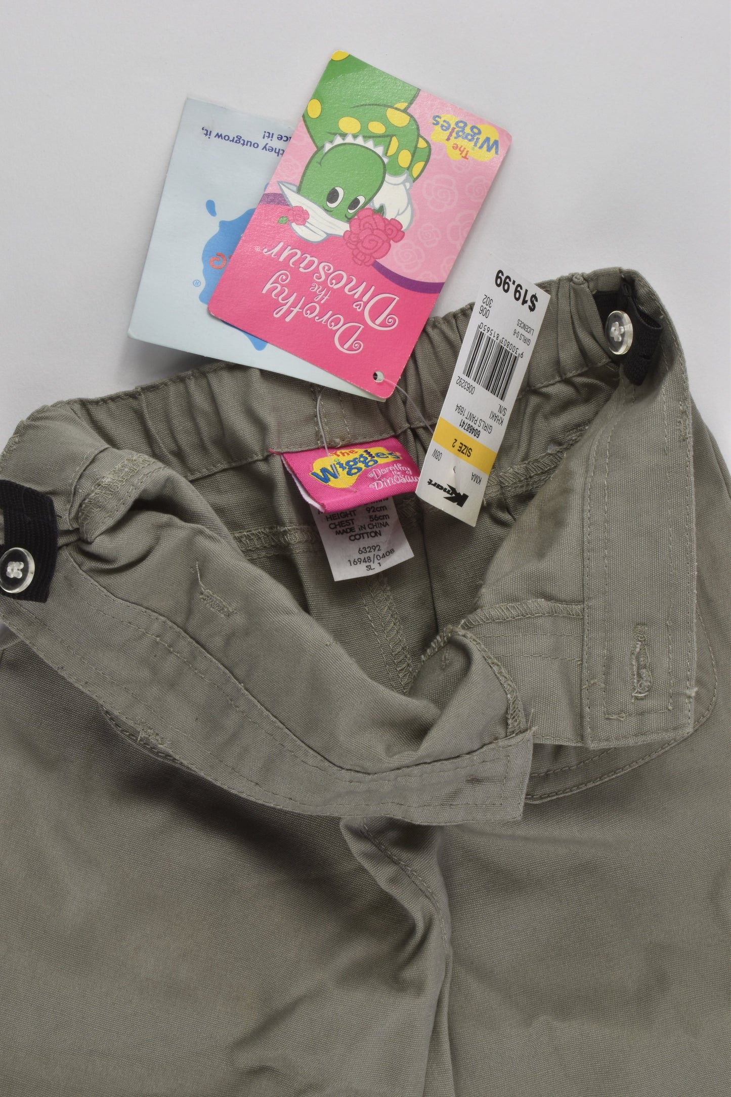 NEW The Wiggles Size 2 Dorothy the Dinosaur Pants