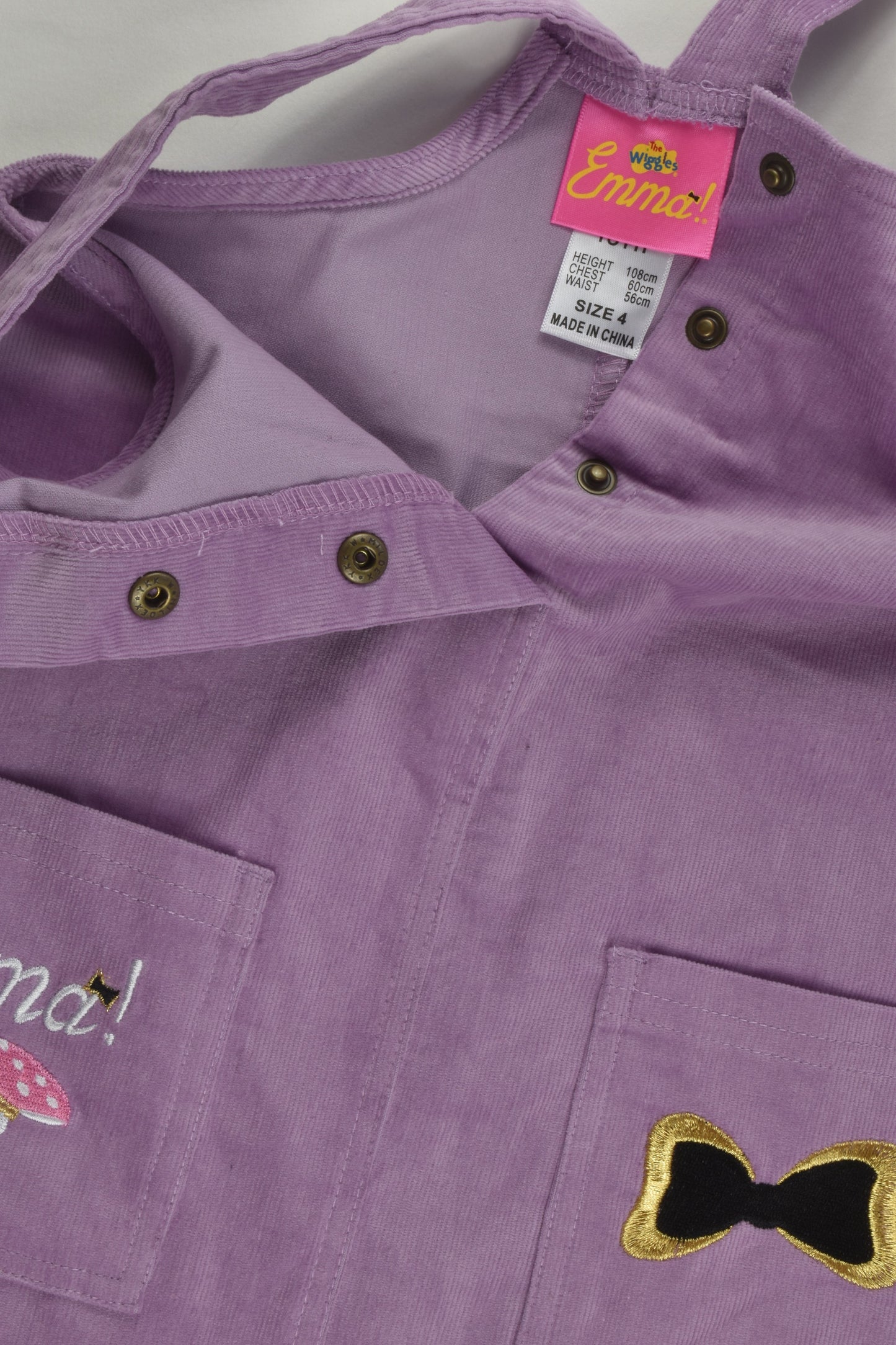 NEW The Wiggles Size 4 Emma Cord Pinafore