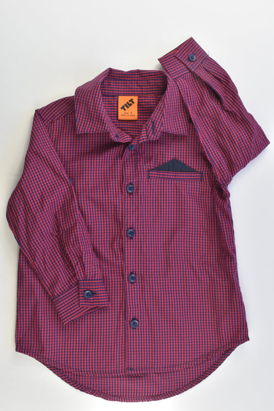 NEW Tilt Size 3 Checked Collared Shirt