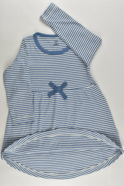 NEW Touched by Nature Size 2 (24 cm) Organic Striped Dress