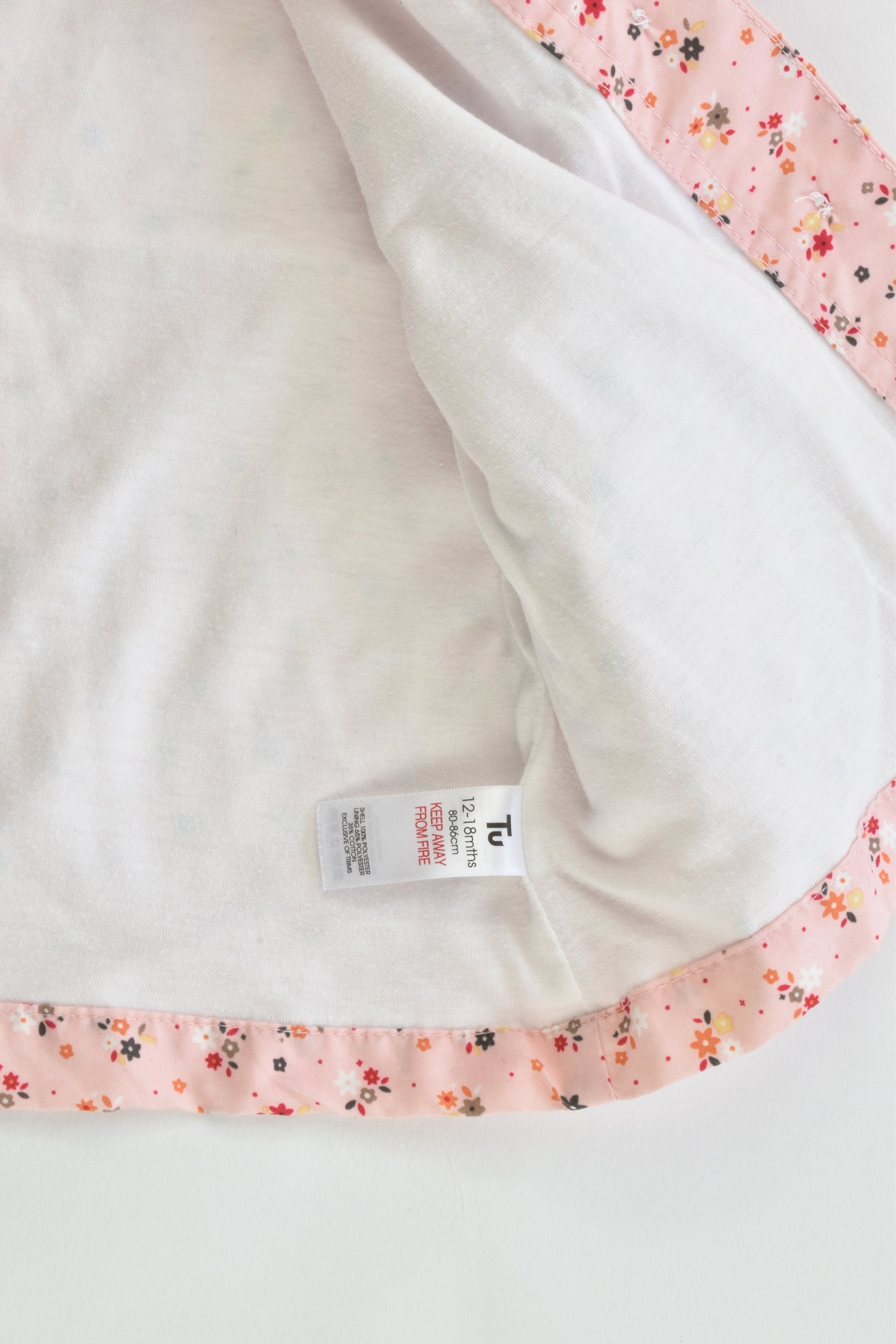 NEW TU Size 12-18 months (80-86 cm) Lined Floral Jacket