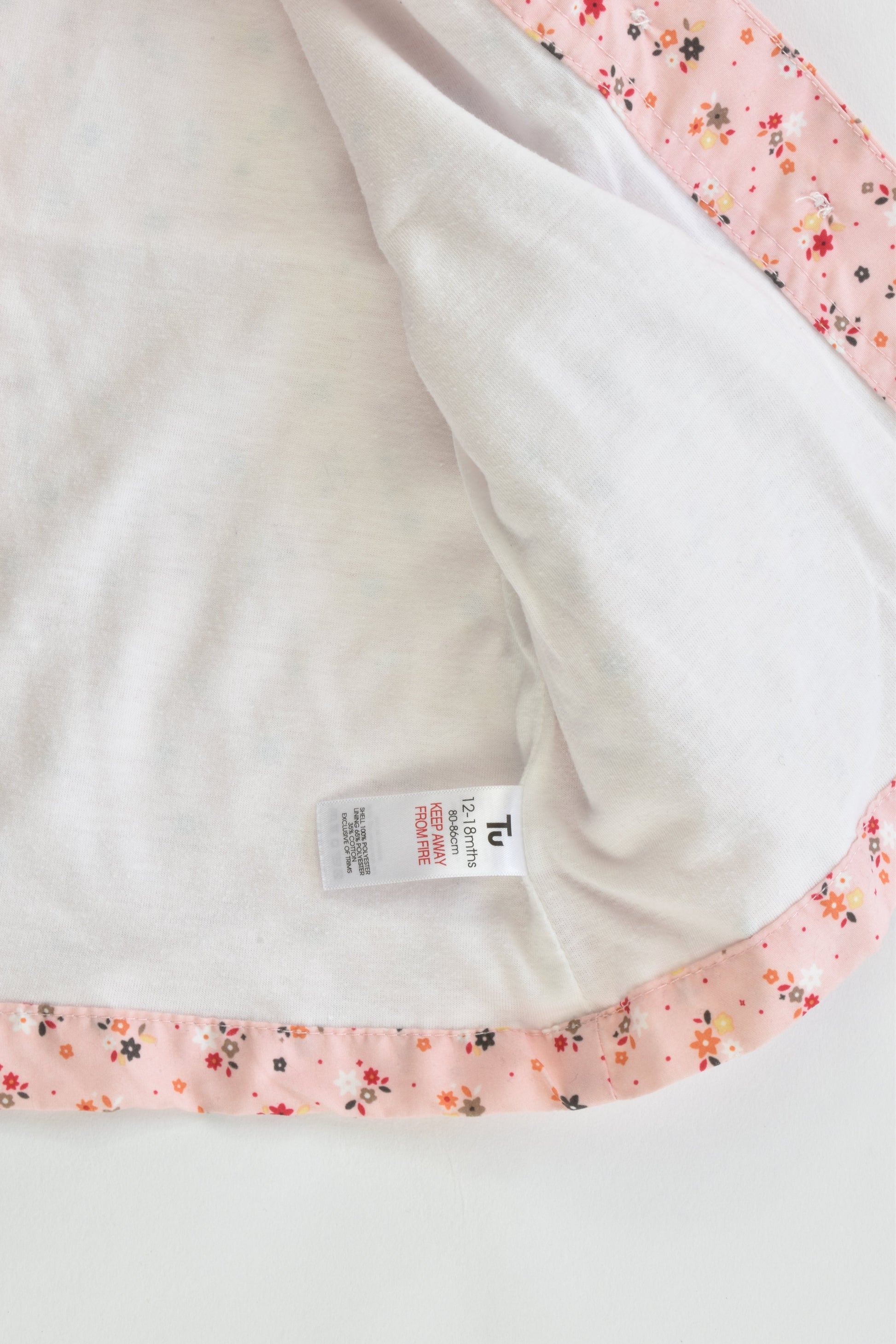 NEW TU Size 12-18 months (80-86 cm) Lined Floral Jacket
