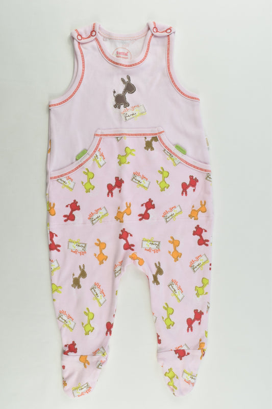 NEW Tutta (Finland) Size 62 cm (00) Footed ""With Your Friend The Giraffe" Overalls