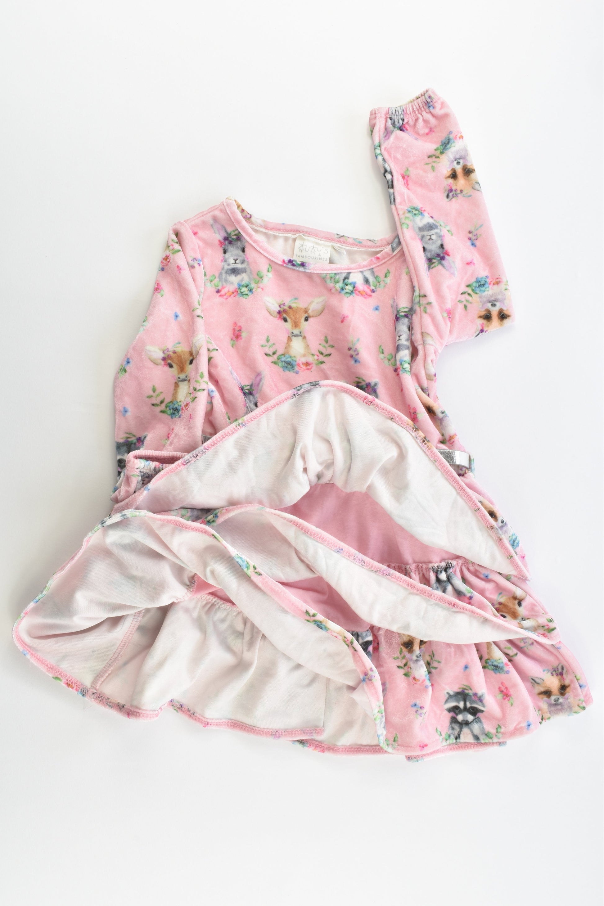 NEW Tutus & Tambourines Size 2 Forest Animals Velvety Winter Dress