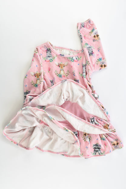 NEW Tutus & Tambourines Size 2 Forest Animals Velvety Winter Dress