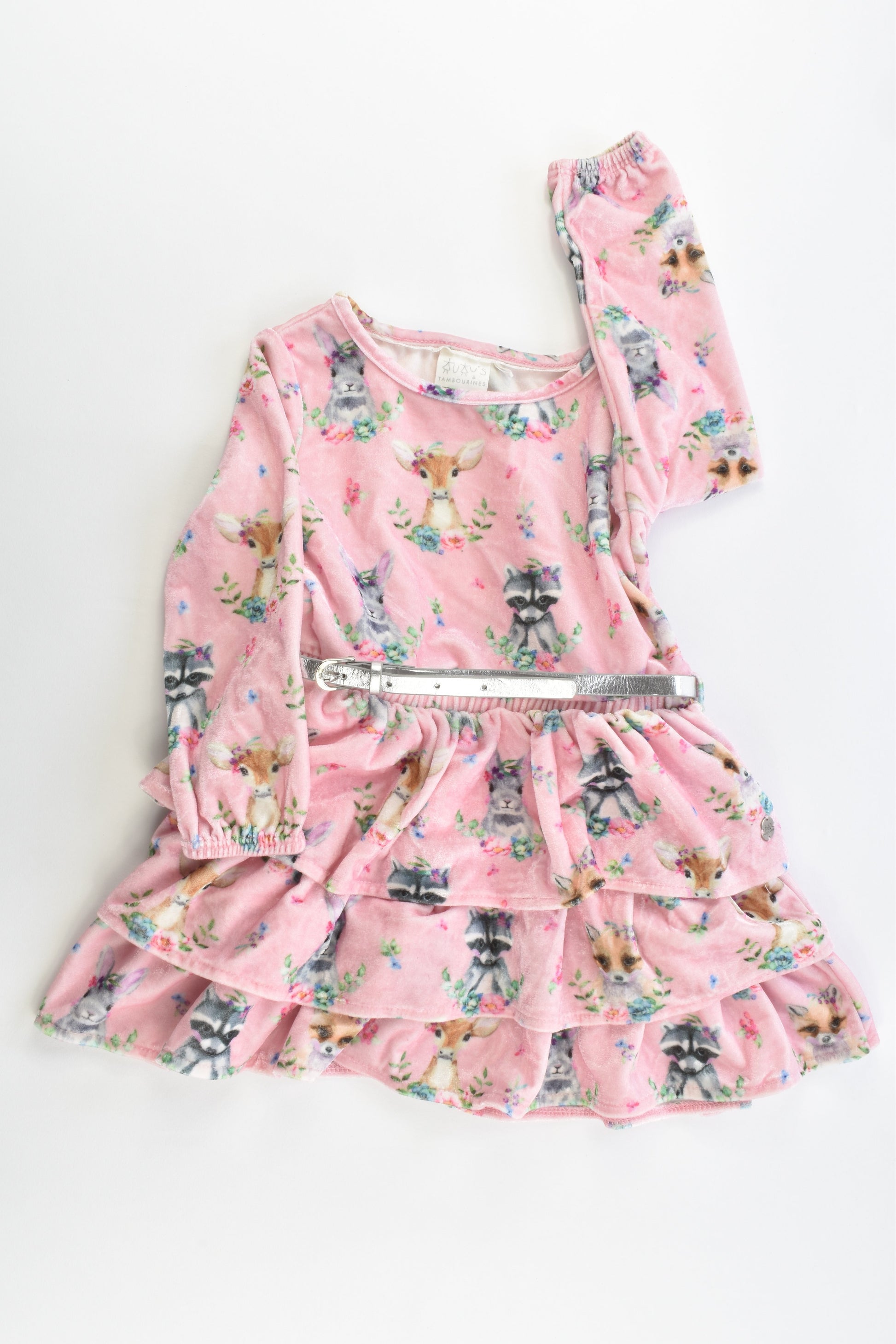 NEW Tutus & Tambourines Size 2 Forest Animals Velvety Winter Dress
