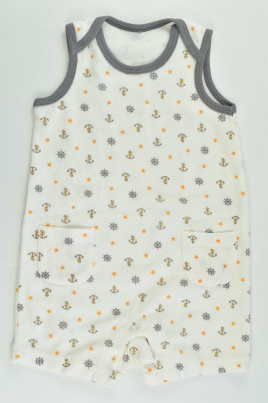 NEW Uniqlo Size 00 (70 cm) Nautical Short Terry Romper