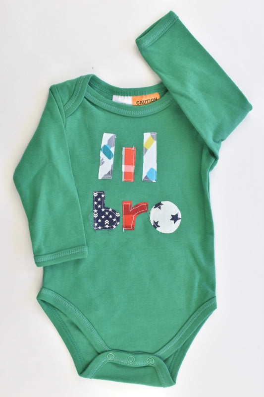 NEW Wee Babes Size 00 (3-6 months) Lil Bro Bodysuit