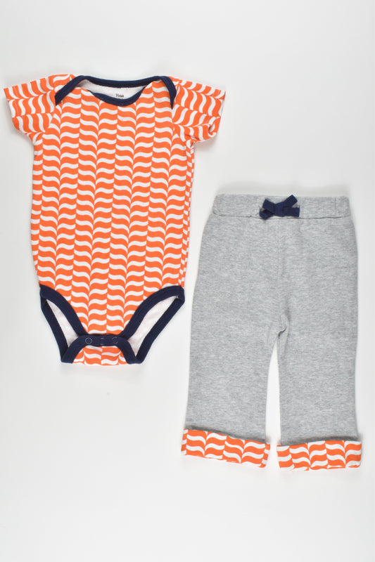 NEW Yoga Sprout Size 00 (3-6 months) Bodysuit and Pants