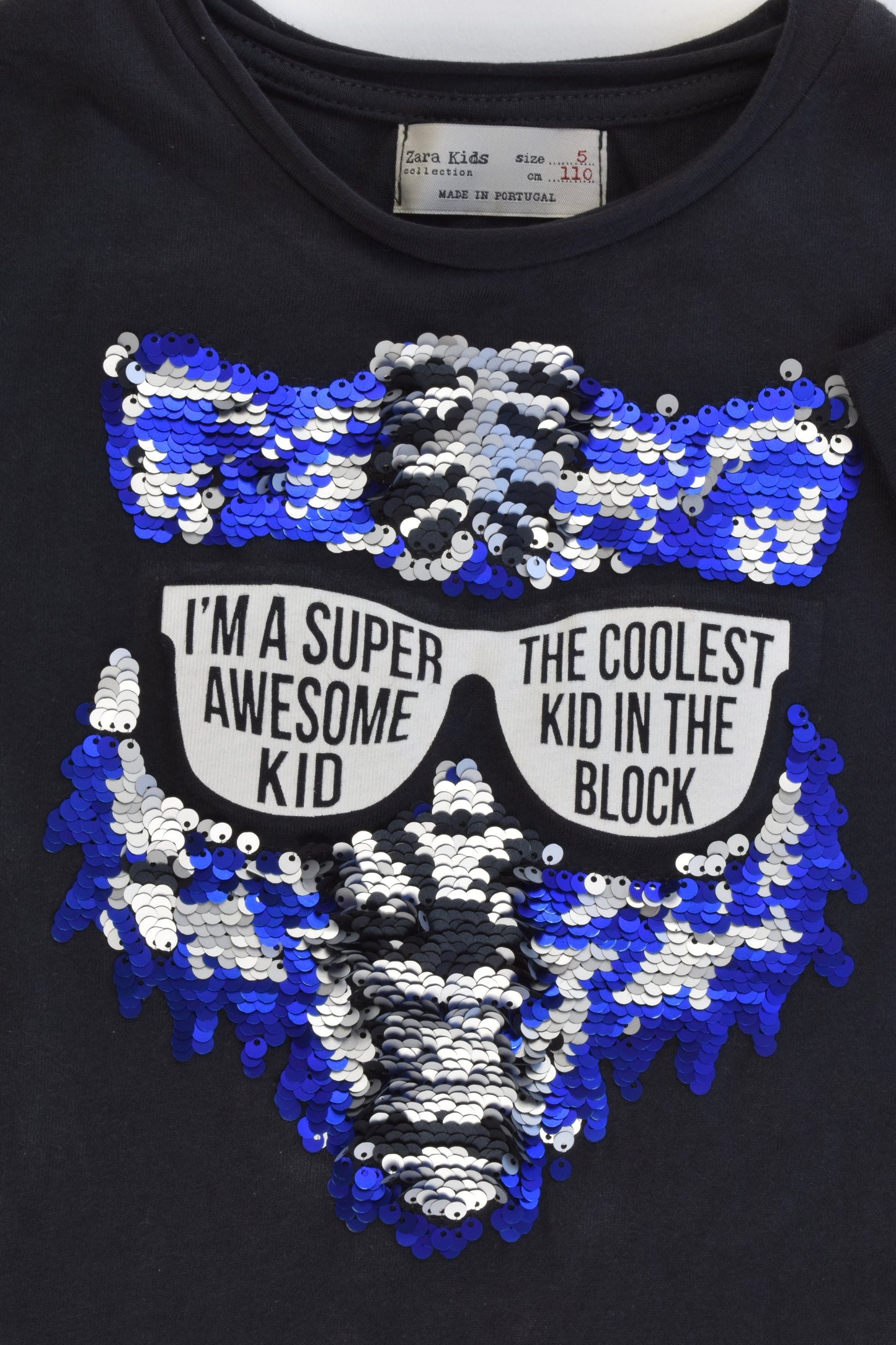 NEW Zara Kids Size 5 (110 cm) Reversible Sequins T-shirt