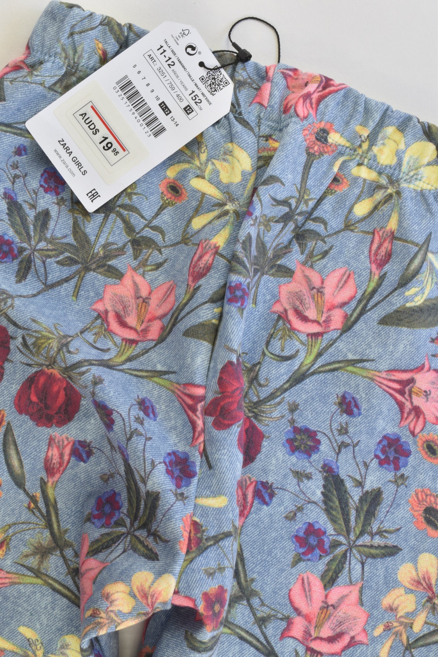 NEW Zara Size 11/12 (152 cm) Floral Jeggings