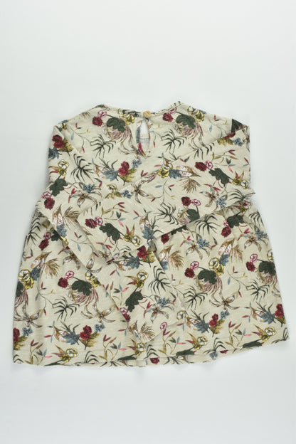 NEW Zara Size 2/3 (98 cm) Flowers and Leaves Top